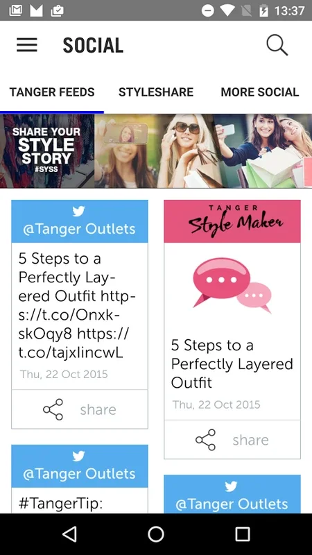 TangerOutlet for Android - Maximize Savings with Exclusive Deals