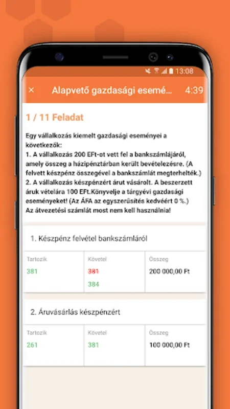 Tanulj számvitelt a Könyvelő k for Android - Master Accounting