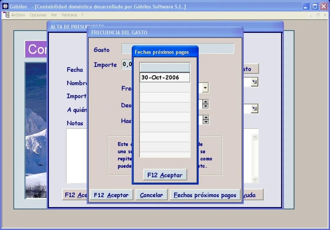 Gabilos Contabilidad Domestica for Windows: Streamlined Home Accounting