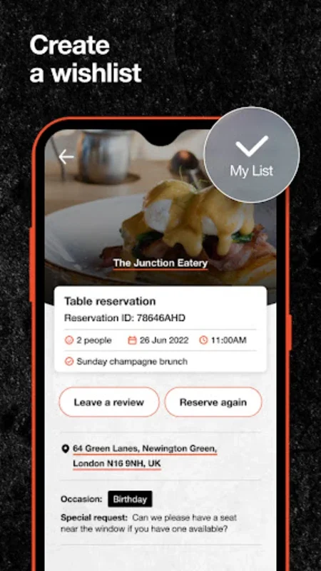 Dish Cult for Android - Simplify Restaurant Reservations