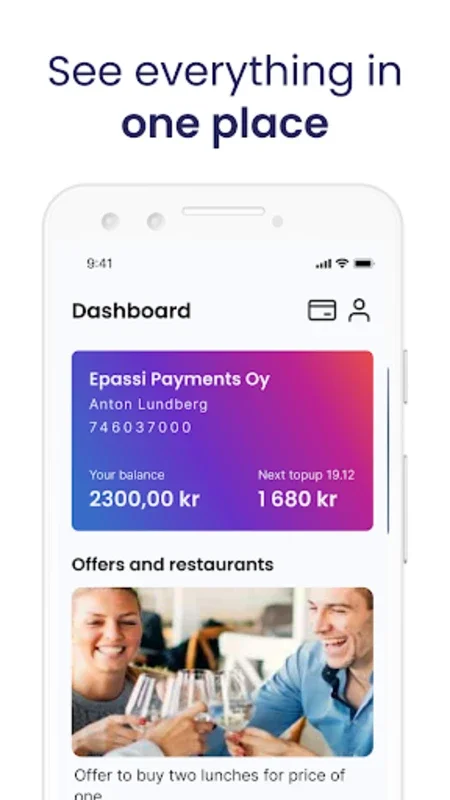 Epassikortet for Android - Streamline Lunchtime Finances