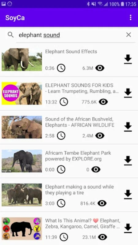 SoyCa - Sound and Clips for Android: Find Your Multimedia