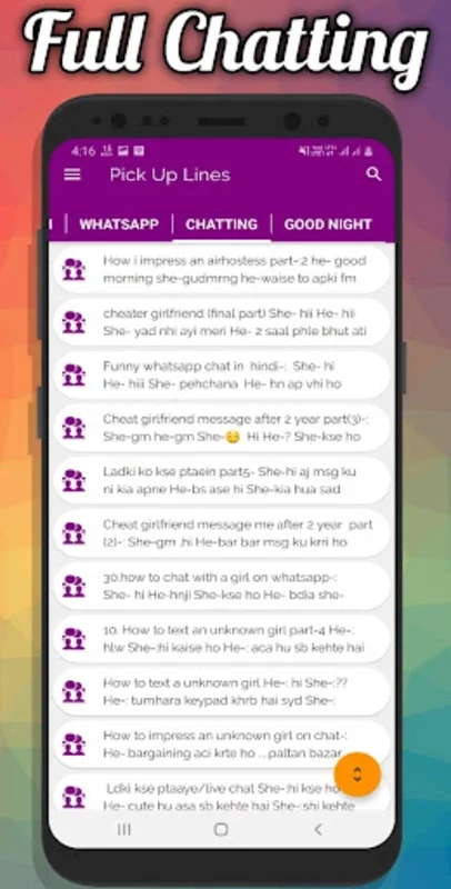 Pick up lines in hindi for Android - Enhance Your Charming Skills