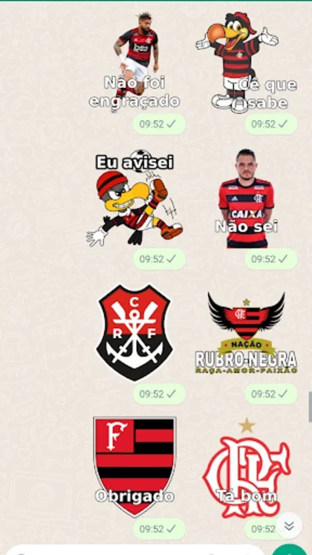 Figurinhas Flamengo for Android - Express Team Spirit in Chats