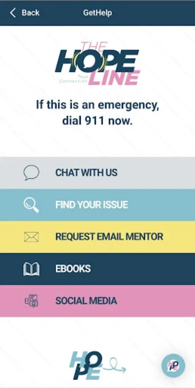 TheHopeLine for Android: 24-Hour Support App