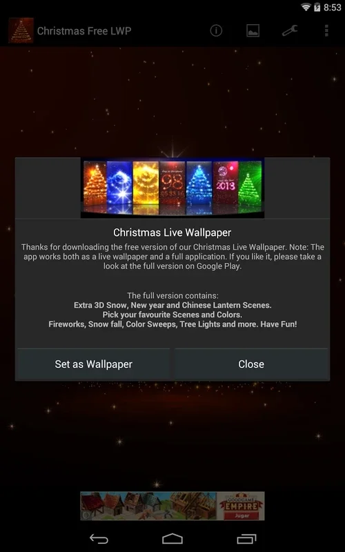 Christmas Live Wallpaper for Android - Festive Animated Background