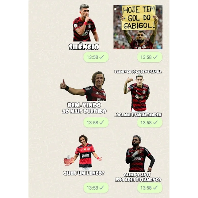 Figurinhas Engraçadas Flamengo for Android - Enhance Chats