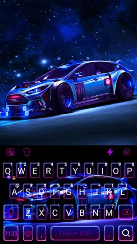 Racing Sports Car Theme for Android - Enhance Typing