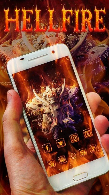 Skull Theme: Skeleton Hellfire Wallpaper HD for Android