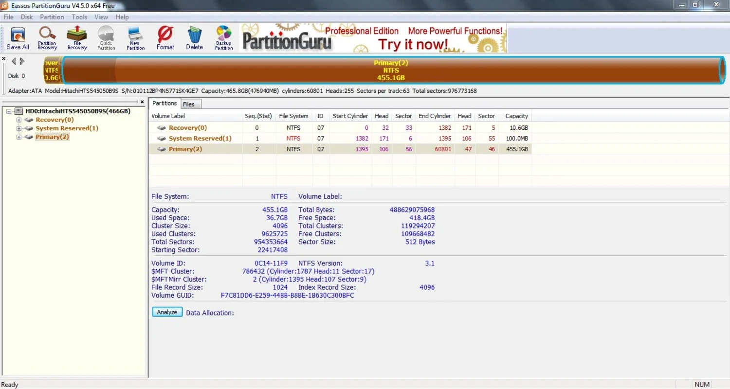 PartitionGuru: Powerful Windows Hard Drive Partition Manager