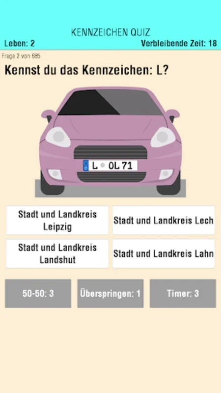 Kennzeichen-Quiz for Android: Engaging License Plate Quiz