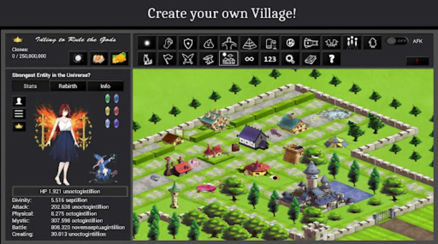 Idling to Rule the Gods for Android - Conquer Gods with Clones