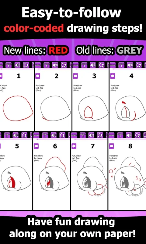 Fun2draw Lv1 for Android - Enhance Your Drawing Skills