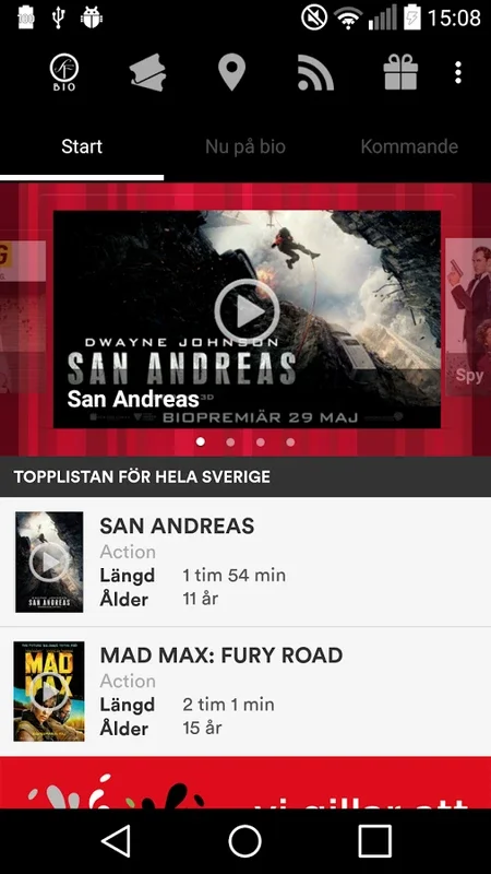 SF Bio for Android - The Ultimate Cinema App