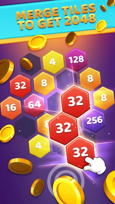 2048 Puzzle Fun for Android - Engaging Hexagon Gameplay