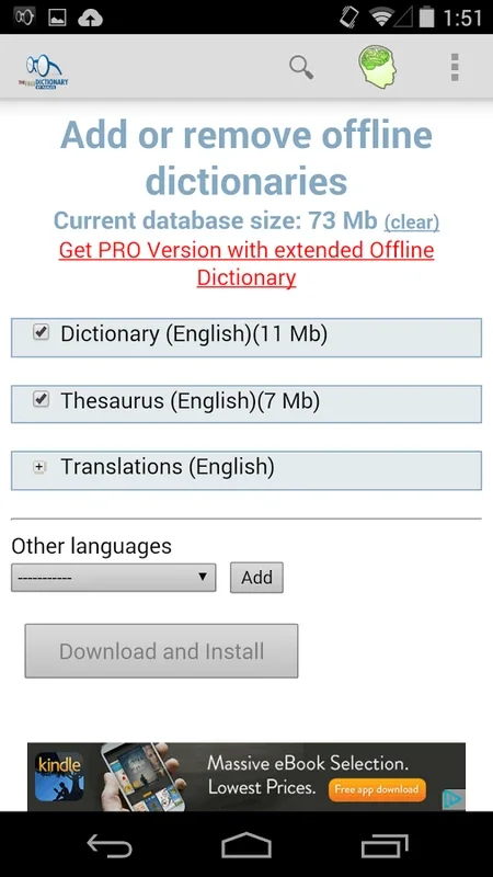 Dictionary for Android - A Multilingual Language Aid