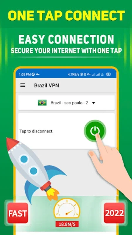 Brazil VPN for Android - Secure and Private Browsing