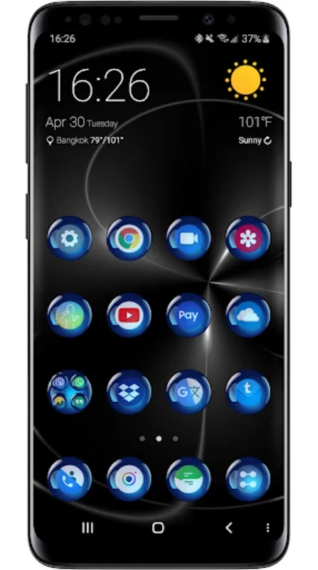 Theme Launcher - Spheres Blue for Android: Transform Your Device