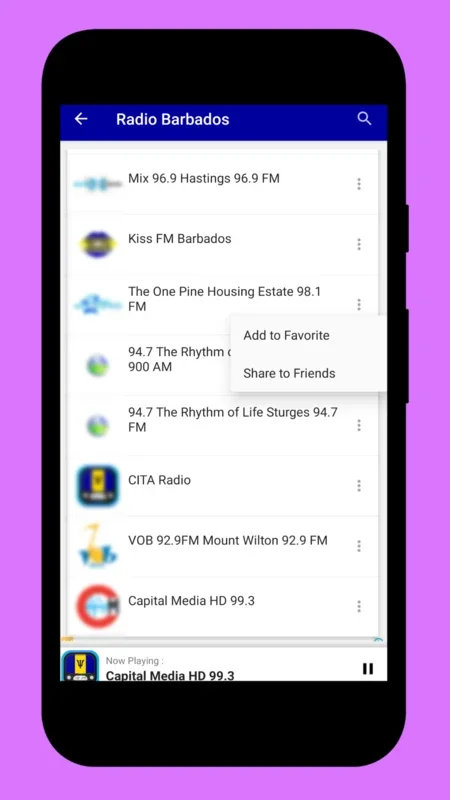 Radio Barbados + Radio FM App for Android - Diverse Radio Content