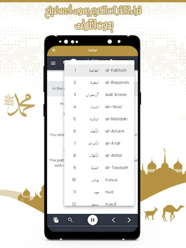 القرآن أحمد نعينع بدون انترنت for Android - Spiritual Recitation