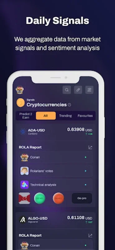 ROLA.ai for Android: Predict Crypto Trends and Earn Rewards