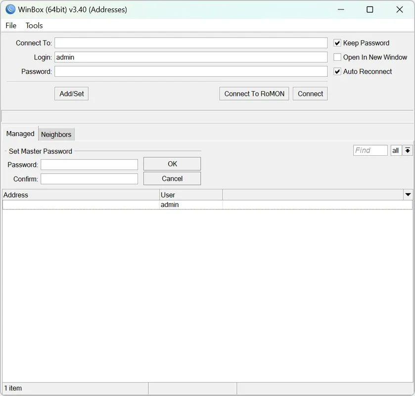 WinBox for Windows - Manage Routers with RouterOS