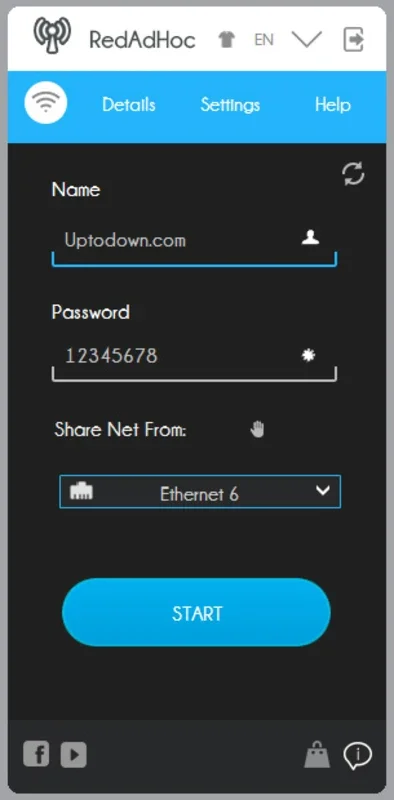 RedAdHoc for Windows - Share Internet Easily