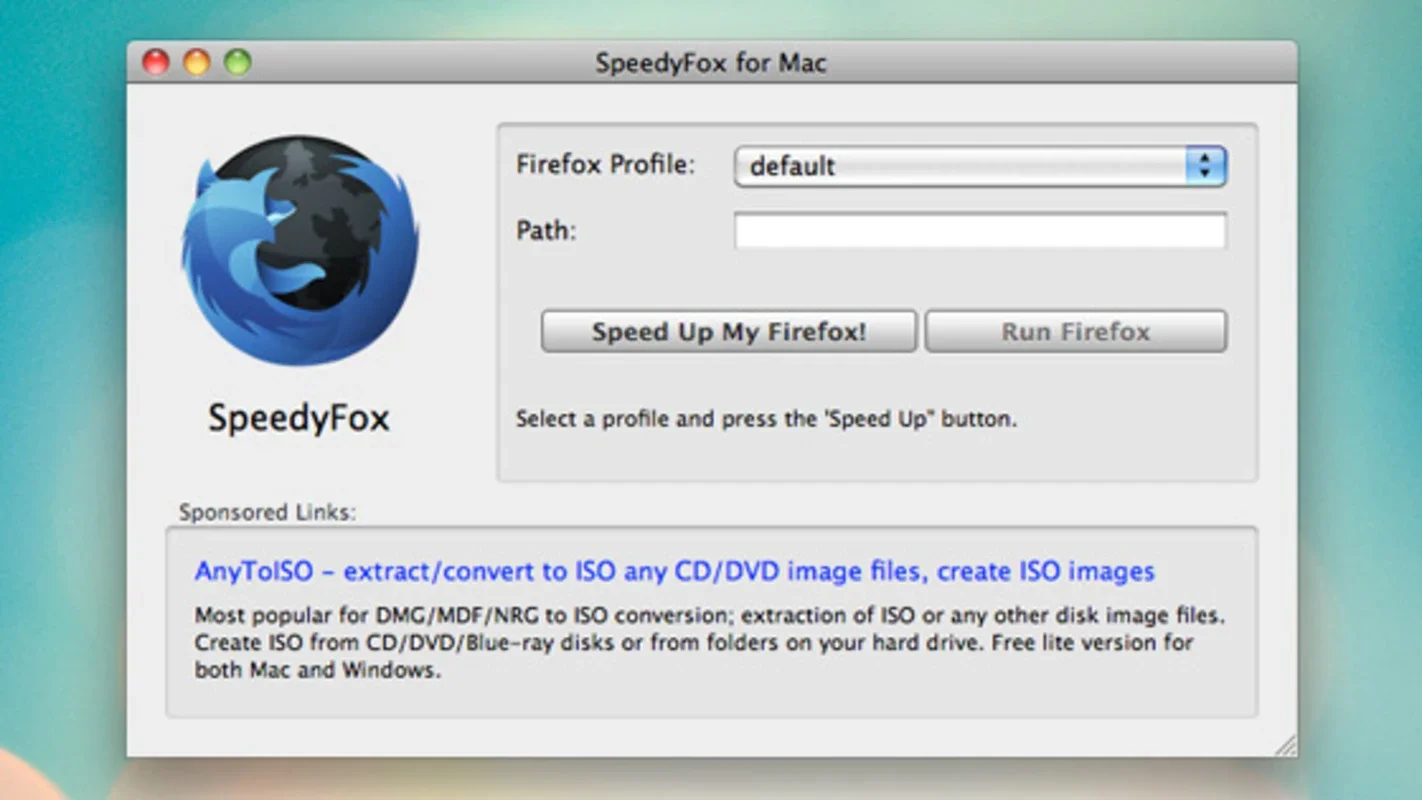 SpeedyFox for Windows - Boost Firefox Startup