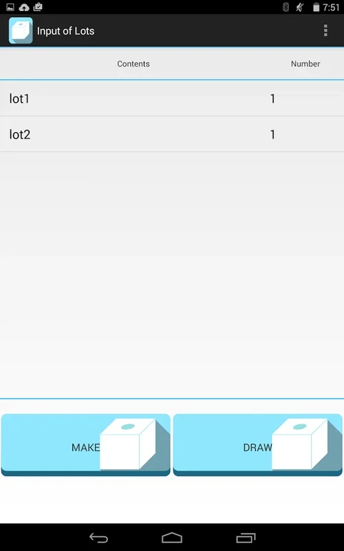 Input of Lots for Android: Simplify Random Selections