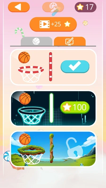 On fire basketball shots for Android - Shoot for the Stars