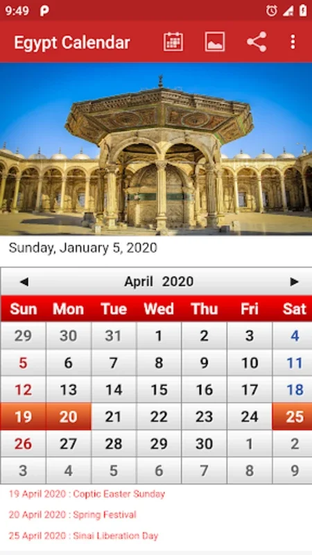 Egypt Calendar 2022 for Android - Customizable & User-Friendly