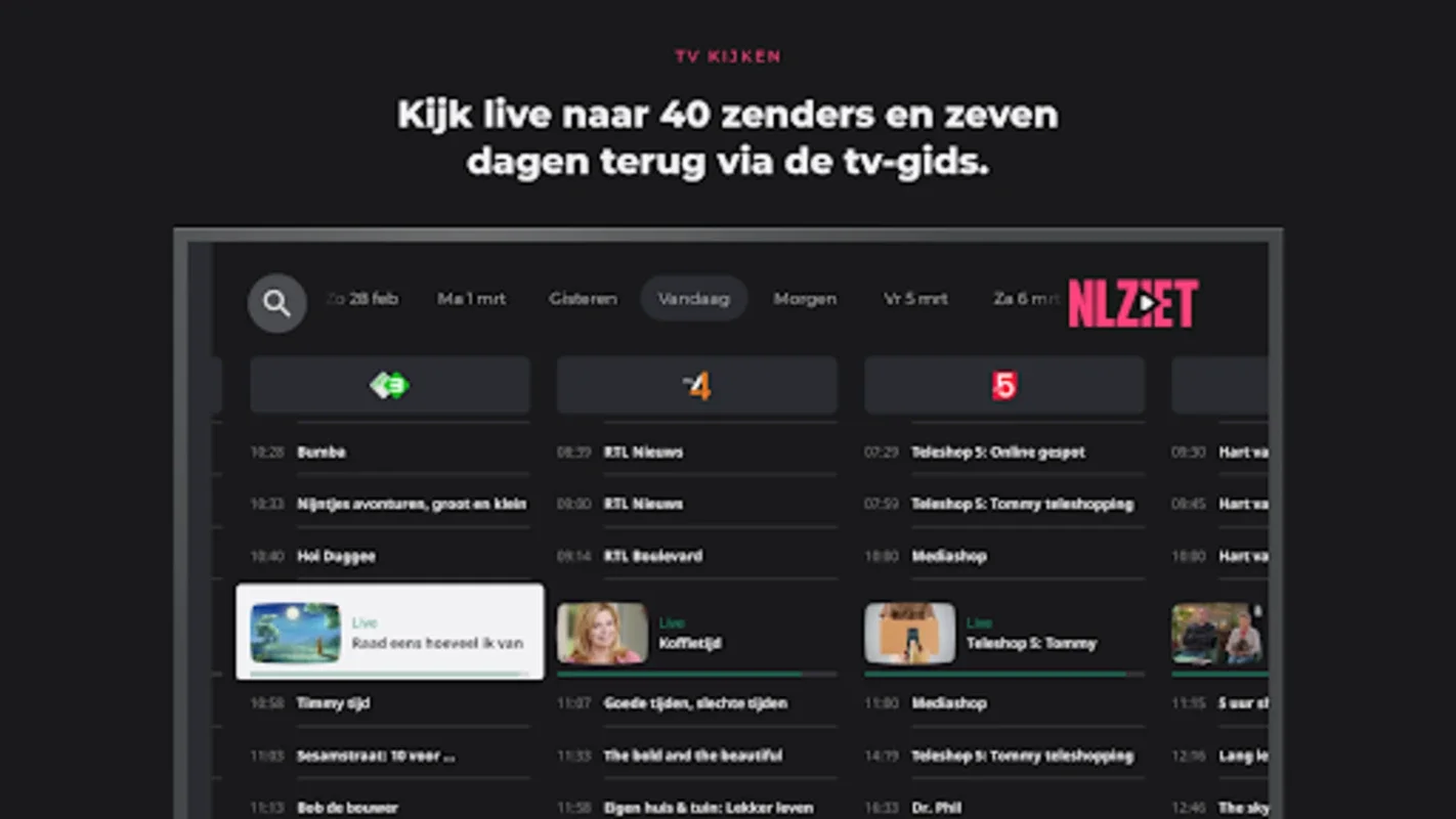 NLZIET for Android - Stream Over 40 HD TV Channels