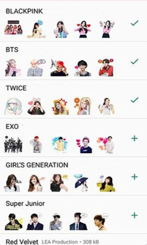 Sticker WA Korea KPOP Idol for Android - Enhance Chats