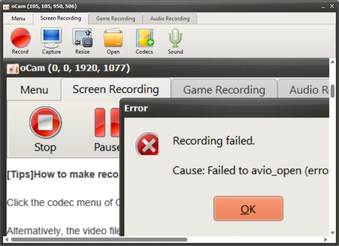 oCam for Windows - Free Screen Recording Tool