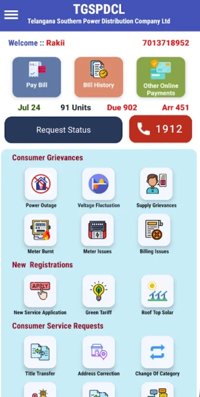 TGSPDCL Citizen App for Android - Manage Energy Consumption Easily