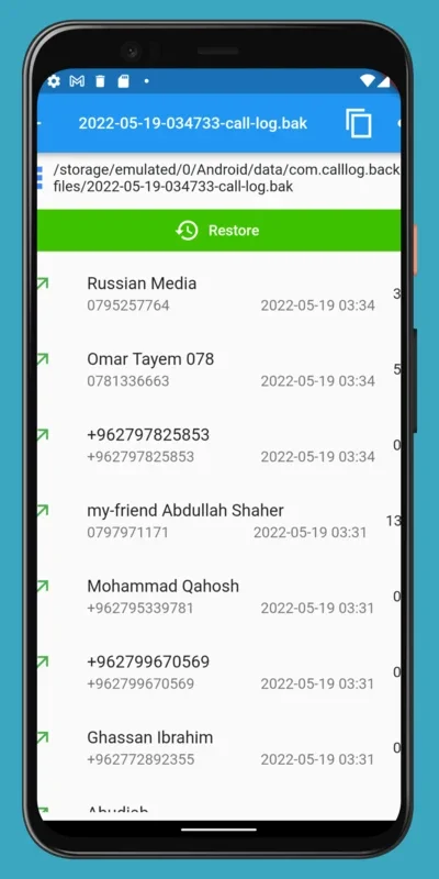 Call Log Backup,Restore & PDF Export for Android - Effortless Call Management