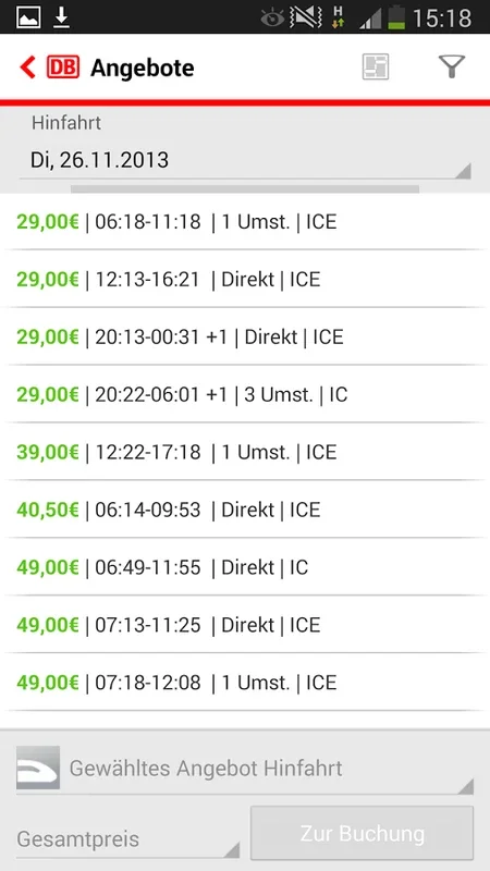 DB Navigator for Android - Check Train Times in Europe