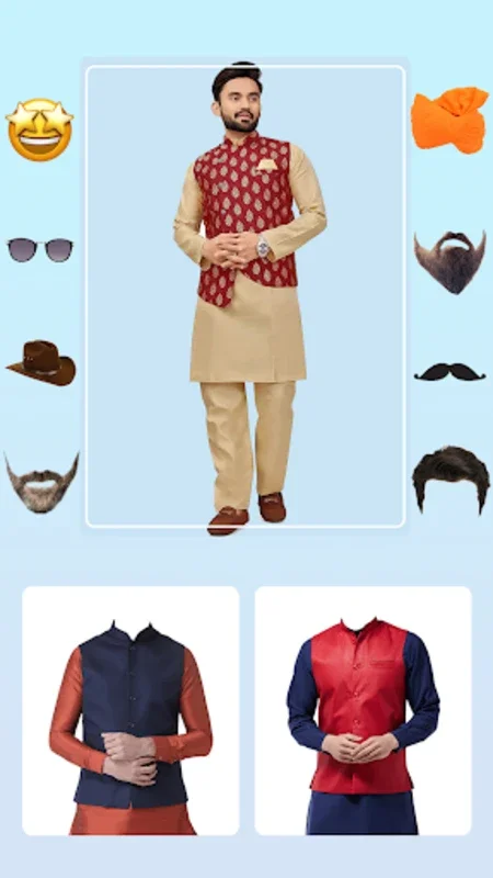 Men Salwar Kameez Photo Suit for Android - Virtual Fitting