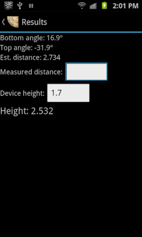 Two Point Height for Android - Accurate Height Measurement