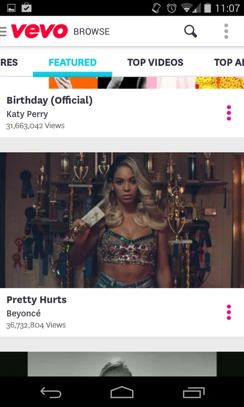 Vevo for Android - Enjoy the Best Music Videos