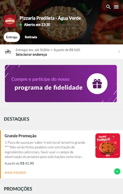 Pizzaria Predileta for Android - Order Pizza with Ease