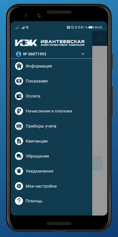 ЛКК ИЭК for Android - Manage Electricity Services Easily