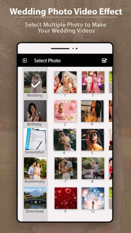 Wedding Photo Video Effect for Android - Create Personalized Videos