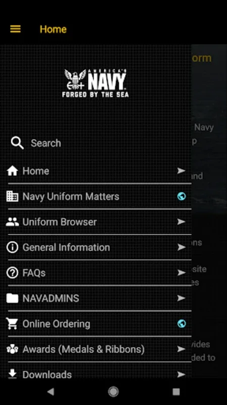 MyNavy UNIFORMS for Android - Comprehensive Uniform Guide