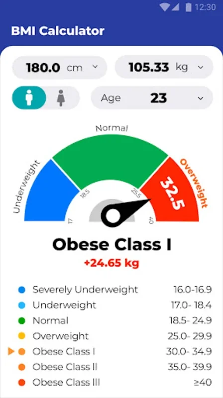 BMI Calculator - Ideal Weight for Android - Download the APK from AppHuts