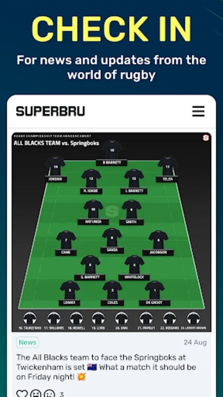 Superbru Rugby for Android: Immersive Rugby Predictions