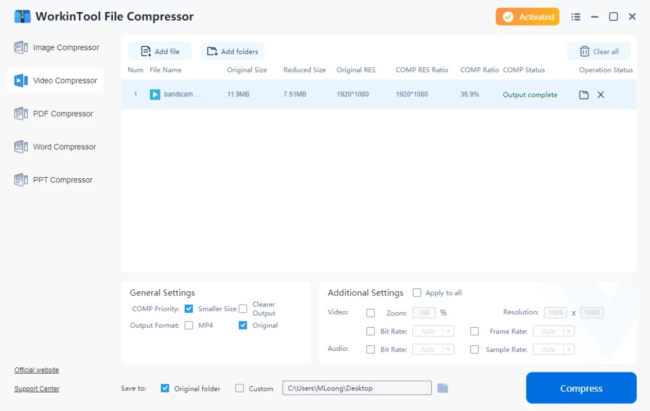 WorkinTool File Compressor for Windows - Simplify File Compression