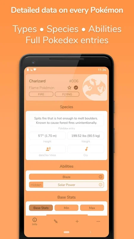 dataDex for Android - Your Pokémon Encyclopedia