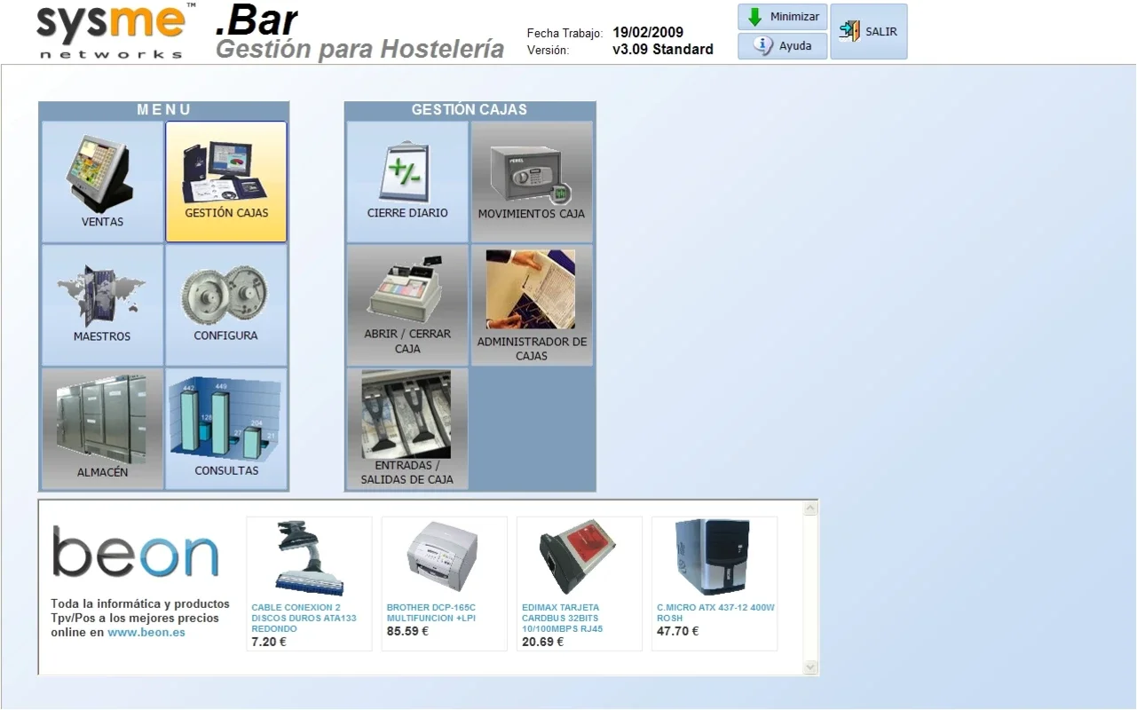 Sysme Bar for Windows - Ideal for Hospitality Management