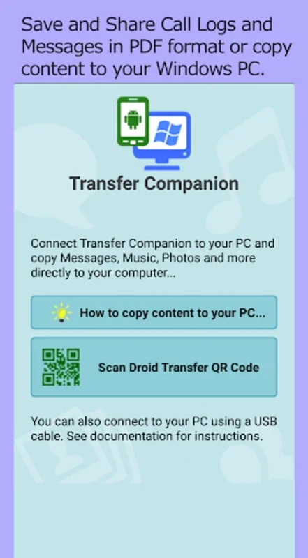 Transfer Companion: SMS Backup for Android - Securely Manage and Transfer